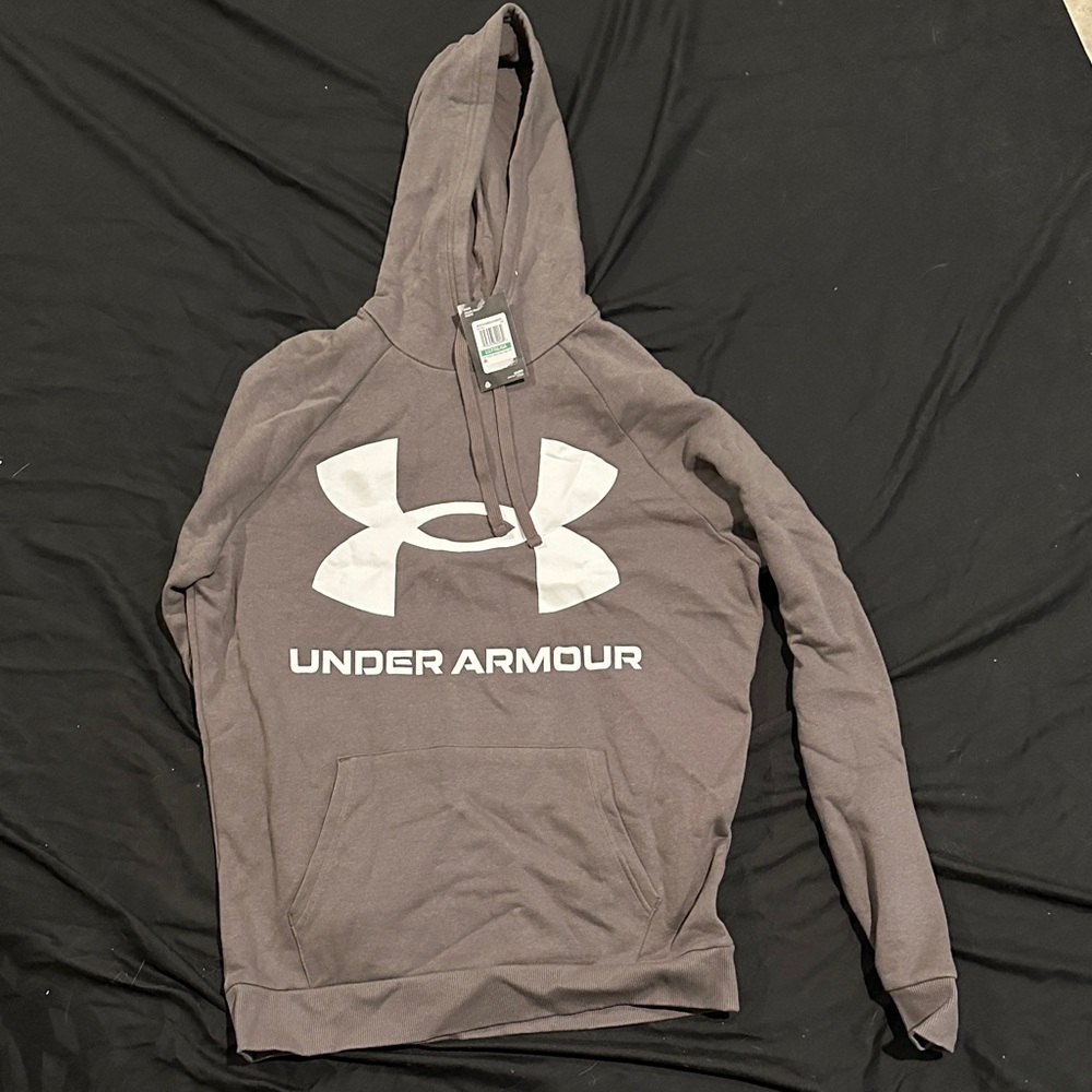 Under Armour Charcoal Hoodie with White Logo